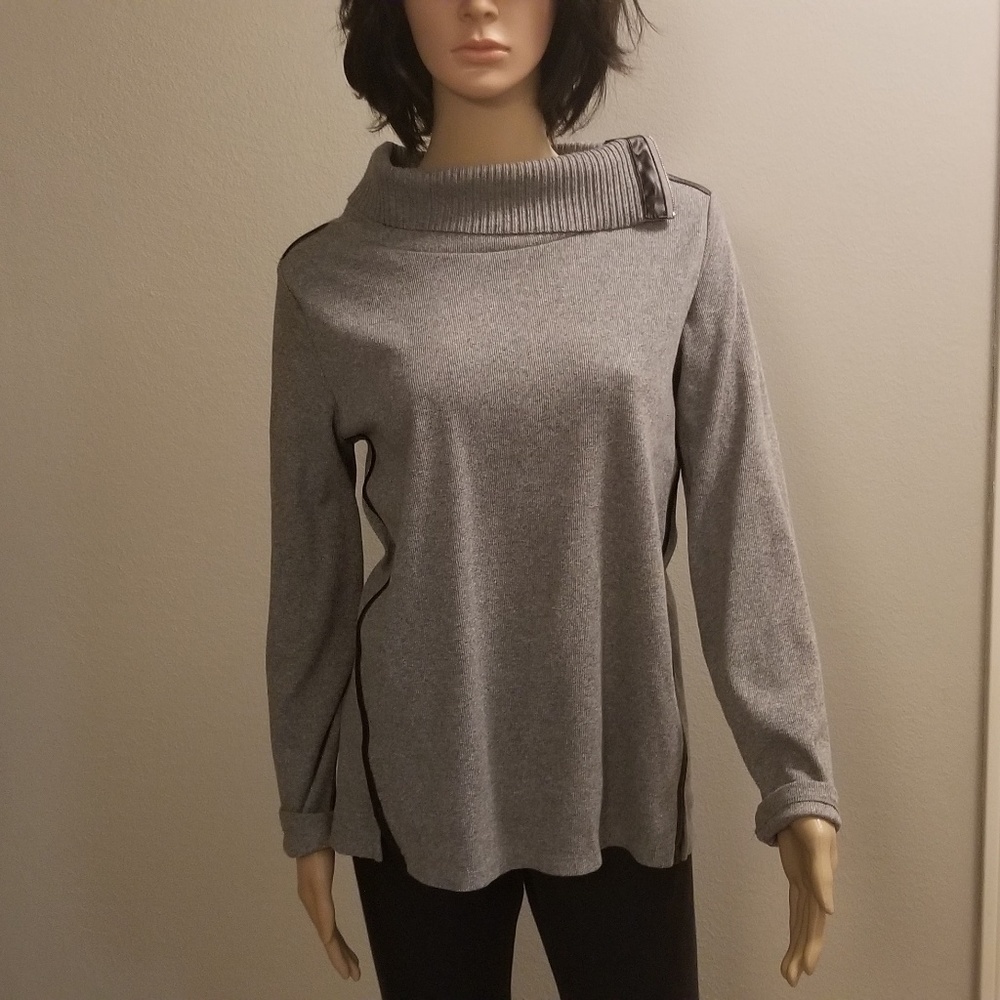 Rafaella Turtleneck Sweater w/Zip Collar
